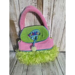 Ganz Webkinz HC100 Carrier Purse Pink Green Corduroy Plush Kids Accessory